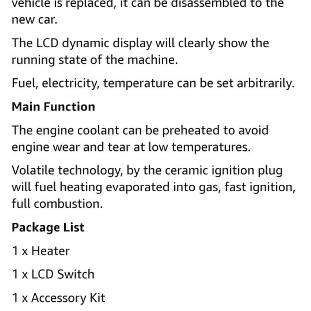 Air heater KW 2.0 5.0 8.0 manual in SK12 Stockport for £80.00 for sale