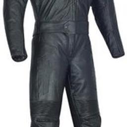 Brand new unused black motorcycle suit, all black, so will go with anything. Excellent quality, can be joined with zip as one piece, or worn as two piece. Size jacket 46-48 & pants 42-44, leg length reg. normal price £399  fab suit lowest price,!!