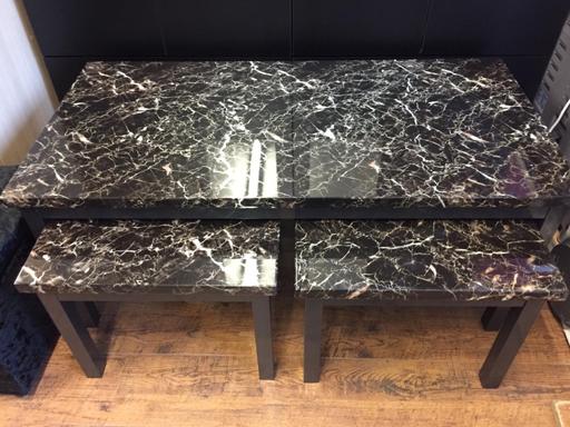 Buy & Sell West Yorkshire Bradford - Photos for Black marble effect coffee table set