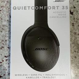 Bose QuietComfort QC35 Active Noise Cancelling Wireless Headphones - Black

In great condition as they are rarely used only when flying. This, plus my preference for earbuds, is why I am selling these.

They have been protected and looked after.

Sold in working order with the box and all of the original accessories

Dispatched with Royal Mail 1st Class.

￼