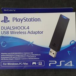 Connects your PS4 controller to your pc for either remote play or pc game play.

Opened but new.