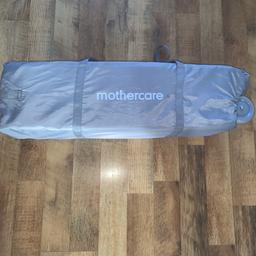 MotherCare classic travel cot ,
Comes with a little mattress as seen in photo , and folds away tight with a protective cover with Handel’s.
Only been used twice! Otherwise brand new