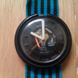 vintage pop swatch.

ag1989

neon black pwbb107

working order .

would benefit from a clean/polish.

rare model?!