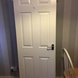 Three white internal panel doors 
Comes with handles and hinges 
Measurements are 30” width and 78” high
£10 each or all 3 for £27