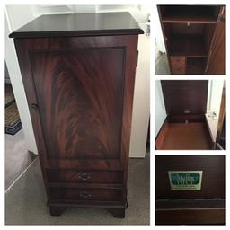 Lovely cabinet in good condition, it measures approximately 39” in height and the top is 17” x 17”