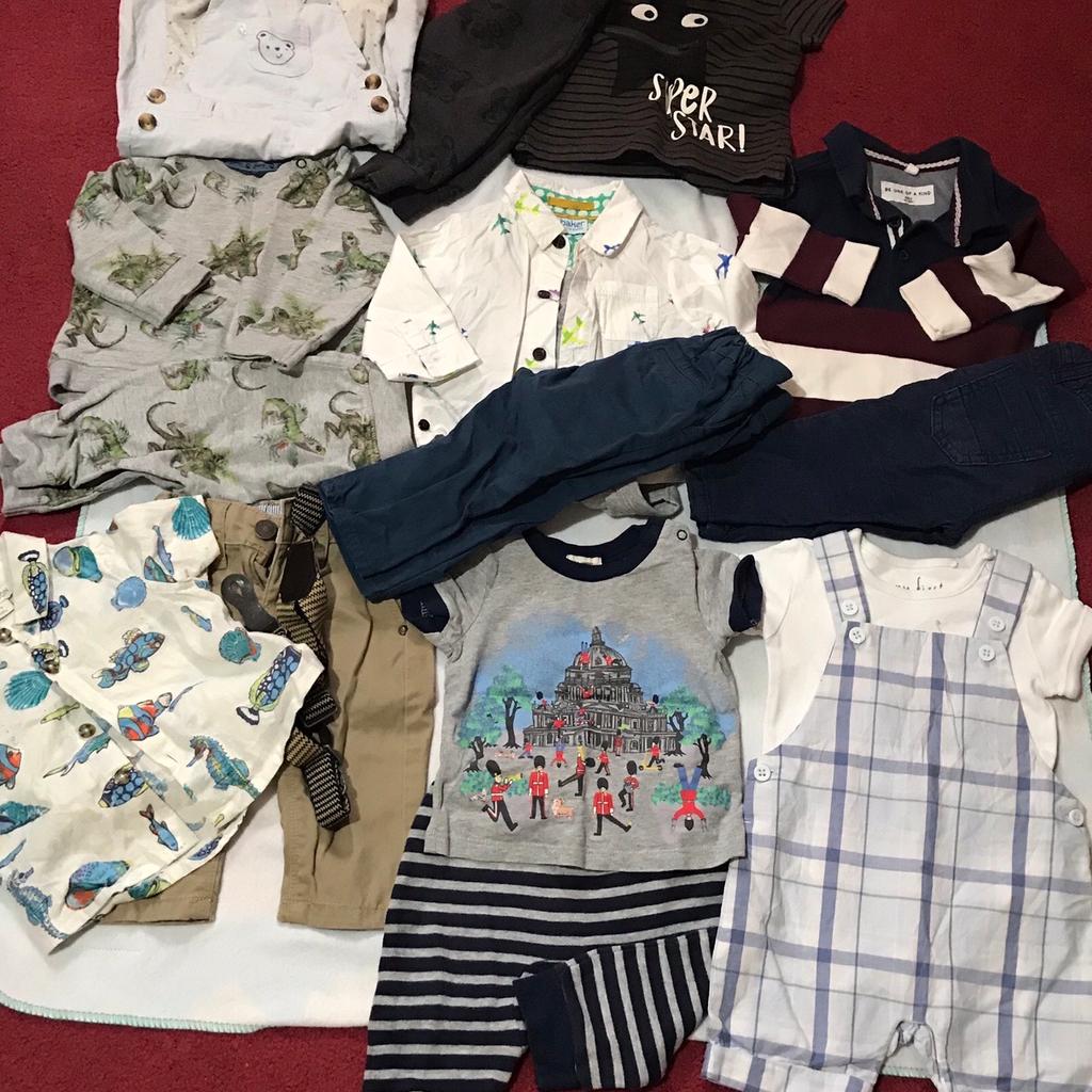 Very good condition hardly worn baby boy clothes. Size- 3/6 months . Brand- monsoon/ mothercare/Next/ Ted Baker/ M&S. Smoke, Covid and pet free home collection or postage with postage cost.