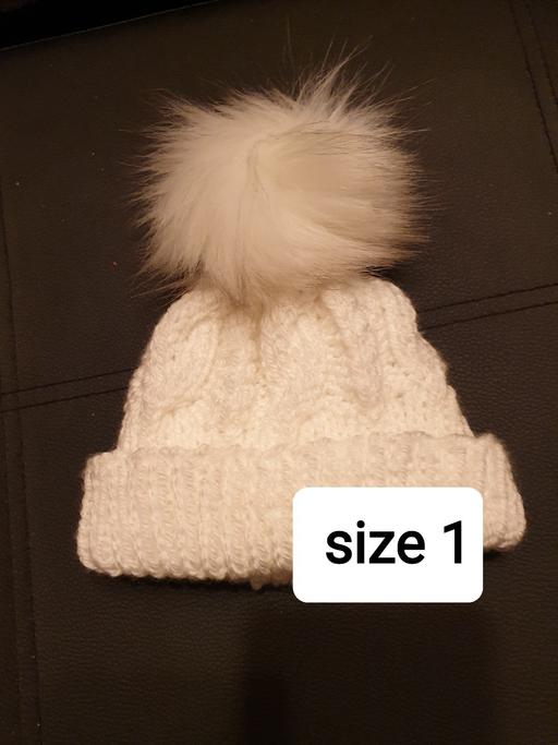 Buy & Sell West Midlands Solihull - Photos for Size 1 - 0-3 Months Aran Hat White Pom pom