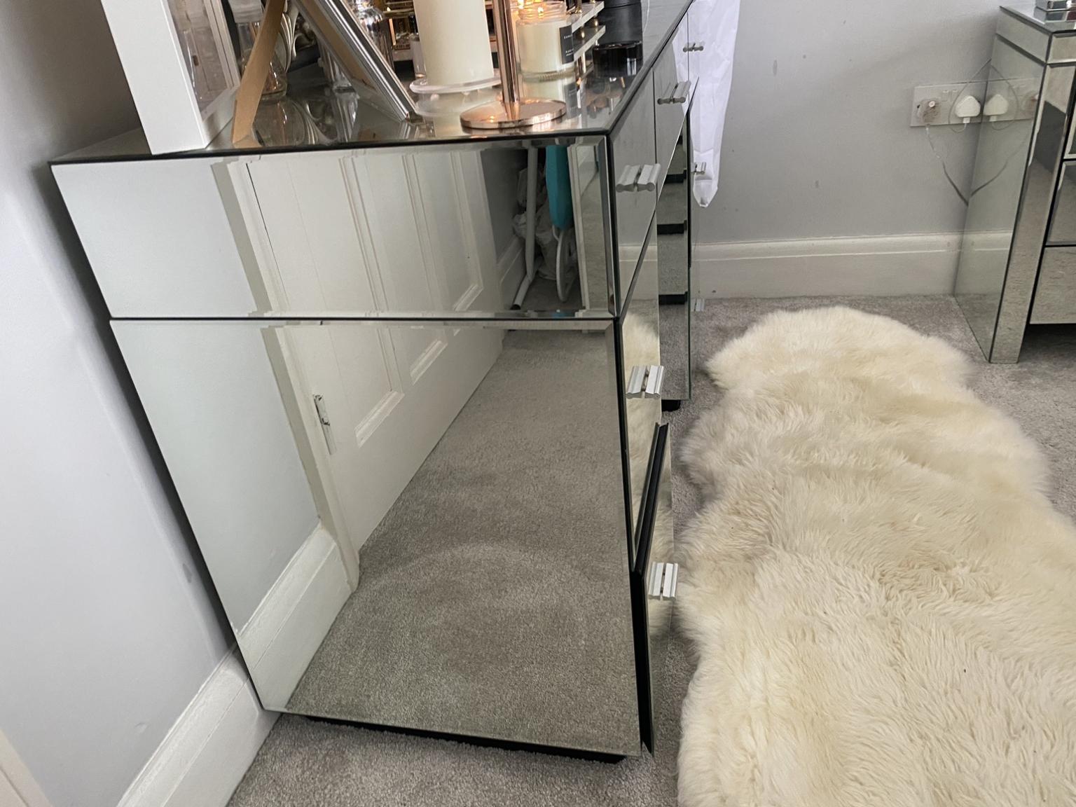 Dunelm mirrored dressing tables and bedsides in SE13 London Borough of