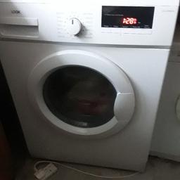 white washing machine. 8 months old and still in perfect working condition nothing wrong with it, selling due to changing the colour and having a new one. need gone by 12pm tomorrow. has a child lock on it too.