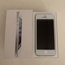 iPhone 5 - white - 16GB - very good condition and perfect working order - with box, but no earphones or charger - locked to EE.
