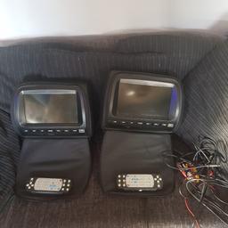 9 inch screens no scratches ect brought them off someone but never got around to putting them in the car comes with 2 remotes and all leads its collection only from brierley hill no delivery no posting no holding so please don't ask