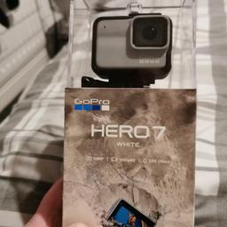Go pro hero 7 white for sale, its in absolute mint condition, its been used once literally. Boxed with all original accessories. Screen protector and lens protector fitted. Would make a lovely gift.
