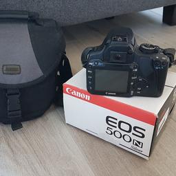 Canon EOS 500 Gehäuse Body SLR Kamera analoge Spiegelreflexkamera Camera

Mit Tasche und Original Verpackung.
Gebraucht (selten) in gutem Zustand.