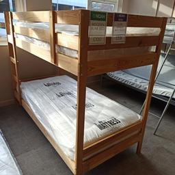 solid pine single size bunk bed