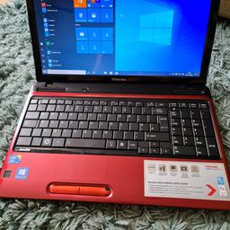 Toshiba laptop - windows 10 - i3 - 2.4ghz - 4gb ram - 500gb hdd - 15.6 screen - disk drive - usb - good battery life - charger - good condition and runs fast - £140 - no offers will be accepted - can deliver