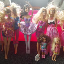 A large collection of barbie dolls, some need a good hair brush! set includes lots of different furniture and accessories. open to offers collection only