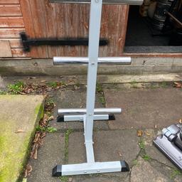 Olympic weight tree
Space for 25kg and 20kg and 10kg top bar for 5kg and 2.5kg plates and 1.25kg plates
Only used a few times not needed as need space in gym
No time waisters
No stupid offers please
Cash on collection