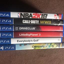 6 games in amazing condition. Some have not been played at all. Chimparty is sold.