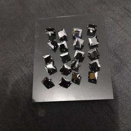 Beautiful Square earrings really lovely shape with black diamond - u get ten can be used individually or given together 

Have got over 200 pair and really good quality.

All jewellery comes with a beautiful black Pouch

Perfect Xmas stocking filler or gift