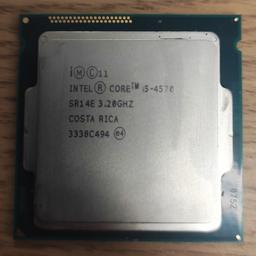 Verkaufe folgenden CPU inkl. Lüfter: 

Intel Core i5 4570 Prozessor 
Sockel: LGA 1150
Kerne: 4
Trends: 4
Takt: 3.2GHz
Turbo: 3.6GHz
Leistung: 84 W
Intel® HD-Grafik 4600

Privatverkauf, keine Garantie, keine Gewährleistung.