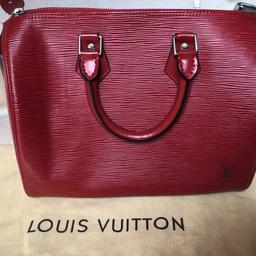 Red Louis Vuitton speedy lovely condition inside and out key and lock and dust bag beautiful bag