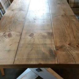 Beautiful solid handmade table less than a year old. 6ft x 3ft. And 4 chairs in brown and cream from oak furniture land also less than a year old. Selling due to house move. Collection from How Mill area near Warwick Bridge. Serious interest only please open to reason able offers.