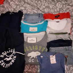 Bundle of clothes size 12 14 shirts,T shirts,dresses,trousers,skirts ,jumpers and winter coat in good condition.Some from Hollister,Zara,Tu,George and Next and few unbranded.Sorry is showing wrong lactation is N17 8ER