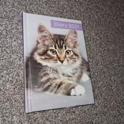 Brand new cat 2021 diary. In excellent condition. Never been used. Selling for a £1.00