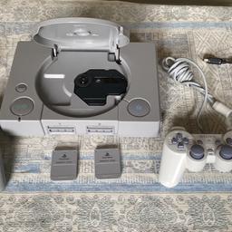 Original Sony Playstation 1 in excellent condition. Fully working order with two original sony controllers, 2x memory cards, 1 mains cable and orginal sony RFU adaptor. Collection only.