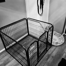 hardly used good condition dog crate comes flat easy assembled
82.5cmx82.5cm with a water bowl to attach to crate hardly used.
COLLECTION ONLY
no time wasters .