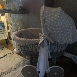 Grey grib on wheels used for about 3 weeks baby boy likes his chair best won’t go in it now pick up L4 or local delivery