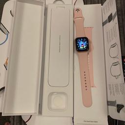 Great condition 
Rose gold 
Pink strap 
Comes with box and charger , great xmas present