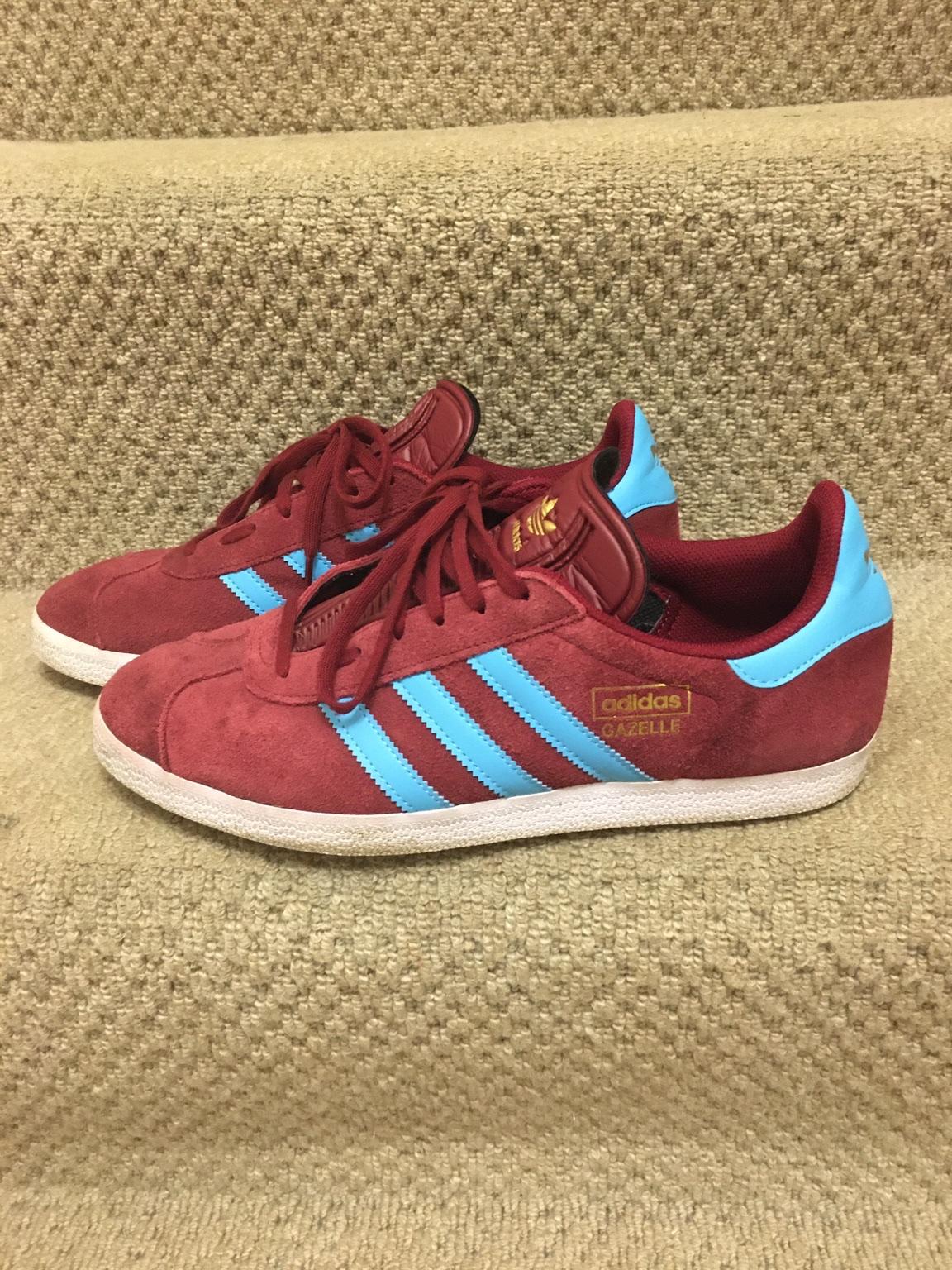 adidas gazelle claret and blue