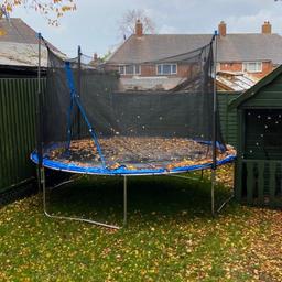 12ft trampoline for sale, already dismantled Collection from B24, Erdington. We bought the trampoline very recently (1 week ago) but it is too big to fit into our garden. It is 2 months old and in B&M shop it is originally £150. Great bargain.