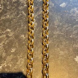 24 inch Large gold plated belcher chain collection only Edlington £15