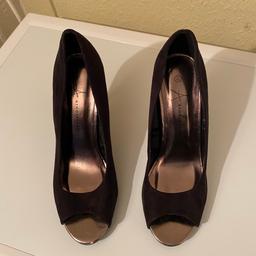 Primark Black Heeled Shoes. Worn once. Excellent condition. Size 7.