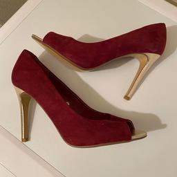 Primark Burgundy Heeled Shoes - Size 7. Worn once. Excellent condition.