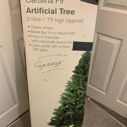 A lovely Carolina fir Christmas tree. Gorgeous shape. Have included a photo of tree to show you how full it looks. Decorations not included.
Box has been taped up and the tree itself is in excellent condition. 
Collection coleshill.