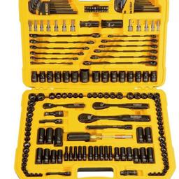 brand new

The DEWALT® 181 Piece Mechanics Tool Set provides both the strength and durability you’ve come to know from DEWALT®. The DEWALT® 181 Piece Mechanics Tool Set provides users with a wide selection of tools to help complete a variety of different tasks. These tools have a sleek black chrome finish that will stand out in any tool box. This set comes with 72 tooth ratchets that provides a 5 degree arc swing, great for accessing those tight spaces. These sockets have DirectTorque™ Technolog