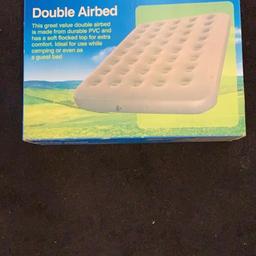 Double air bed.
Only been used once
Folds up really small.