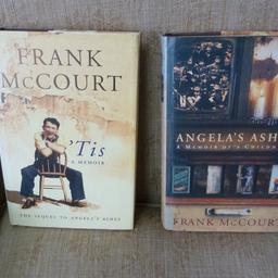 Frank McCourt Hardback Books - Tis & Angela's Ashes - Good Condition - Not Opened / Read

Both have dust covers - Some yellowing on top / page edges - please see pictures