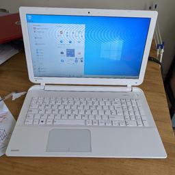 Toshiba Satellite L50-B
15.6" display screen
Ontel Core i5- 4210U @ 1.7GHz GPU
Intel HD Graphics Family
Windows 10
Microsoft Office 365
Antivirus Protection included
Webcam DVD-RW HDMI Multimedia Card Reader.
charger included

Condition: Laptop works perfect. battery holds a good charge.