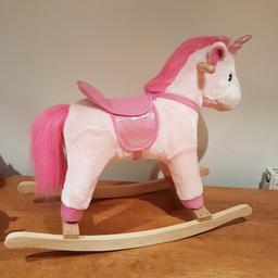 Lovely  pink rocking  unicorn 
very good condition from smoke free home 

COLLECTION ONLY PLEASE