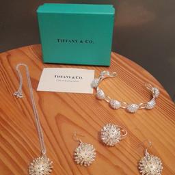 tiffany & co 4 peace sterling sliver set new still in box