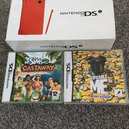 Nintendo ds great condition comes boxed charger and 2 games re listed