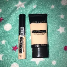 ****£4****

1x wet n wild coverall concealer - light 
1x wet n wild coverall foundation - fair