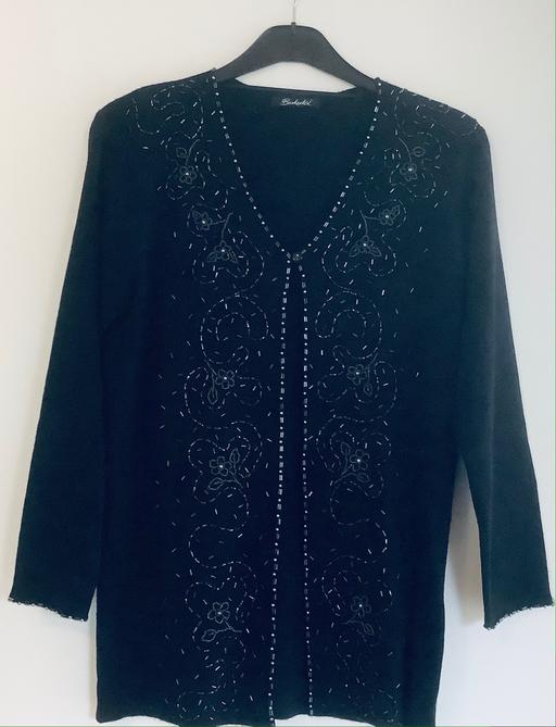 Buy & Sell Aberdeenshire Torphins - Aberdeenshire - Photos for Black Long Sleeved Beaded Cardigan 10-12