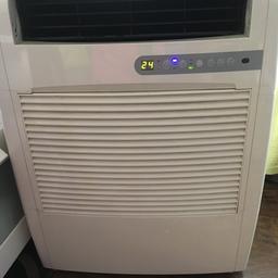 Air con / dehumidifier unit. Full working order. Very powerful unit. Requires an extraction pipe to a vent or through a window as it doesn’t have a collection tank like the smaller ones do. Was £299.99 when bought new.?