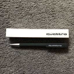 Brand new
Audi Quattro Retractable Ballpoint Pen with Satin Metal Tip
Built-in 8GB USB Flash Drive
Printed Audi quattro logo.

 Collection from LS10 4AH or can arrange to post at purchasers own cost 

Sorry I do not use PayPal or Shpock wallet