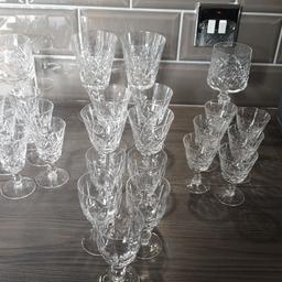 A selection of crystal glasses .Buyer to collect.